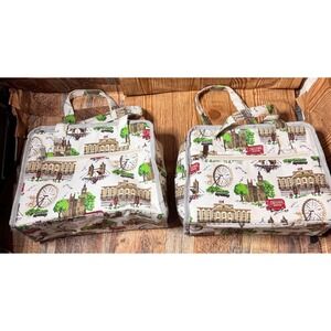 Balcray London Theme Lunch Totes Set of 2‎ Travel Thermal Insulated